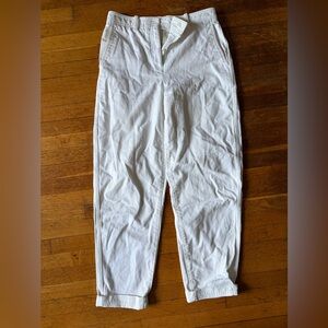 Babaton White Casual Barrel Jeans